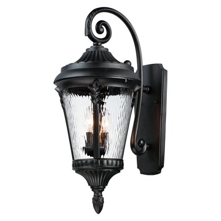 Maxim Sentry 3-Light Outdoor Wall Sconce 3055WGBK